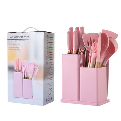 19 piezas de utensilios de cocina de silicona antiadherente conjunto de herramientas de cocina duraderas para su cocina