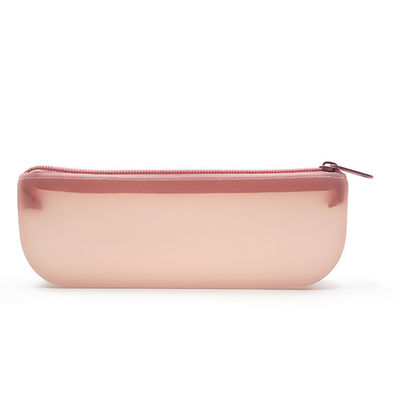 19*7*2.8cm Herramientas de lápiz para estudiantes Bolsa de almacenamiento de silicona en diseño colorido con logotipo personalizado
