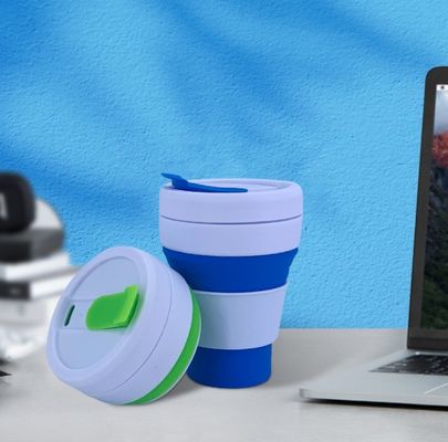 Botella de agua plegable portátil para eventos y taza de café de bolsillo