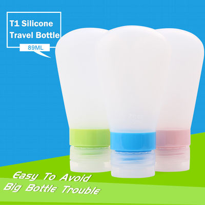 Kit de botella de viaje de silicona conveniente Volumen 37ml / o personalizado de 89ml Muestra Muestra gratuita