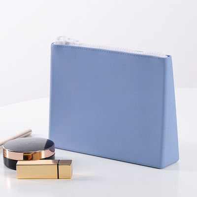 Bolsa cosmética de silicona suave y duradera de color personalizado para maquillaje en movimiento