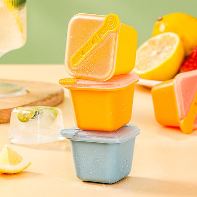 Silicona Cubo de hielo cuadrado bandeja de molde con tapa 6PACK Accesorio de refrigerador