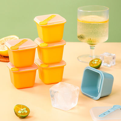 Silicona Cubo de hielo cuadrado bandeja de molde con tapa 6PACK Accesorio de refrigerador