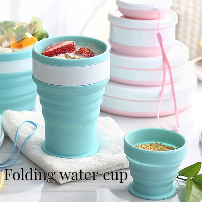Novel Style Taza de agua plegable al aire libre para deportes y viajes Taza de té de campamento Diseño novedoso