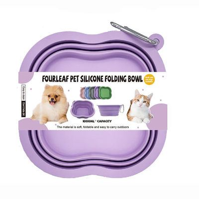 Cuenco de alimentación para perros de mascotas 500/1000ml de capacidad Material de silicona portátil y ecológico
