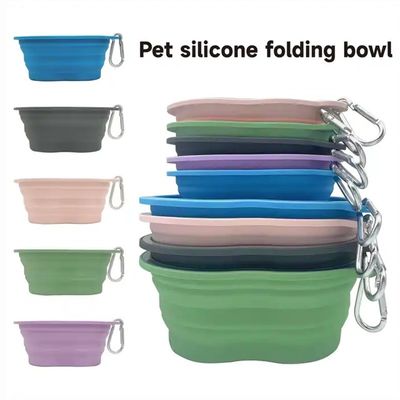 Cuenco de alimentación para perros de mascotas 500/1000ml de capacidad Material de silicona portátil y ecológico