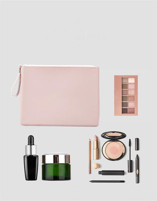 Bolsa de maquillaje de silicona de color personalizado a prueba de agua para cosméticos personalizados y duraderos