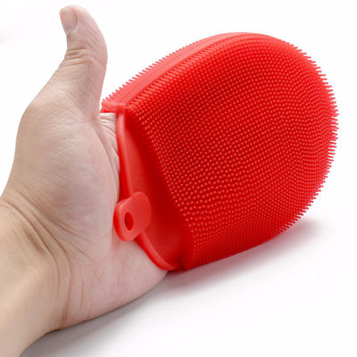 Cepillo de lavado de platos de esponja de silicona de doble lado para limpieza de cocina resistente a manchas