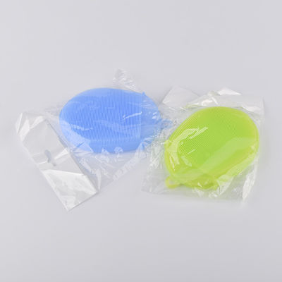 Cepillo de lavado de platos de esponja de silicona de doble lado para limpieza de cocina resistente a manchas