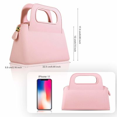 Bolsa de cerradura de silicona personalizada y colorida para almacenamiento de cosméticos y artículos de tocador para mujeres
