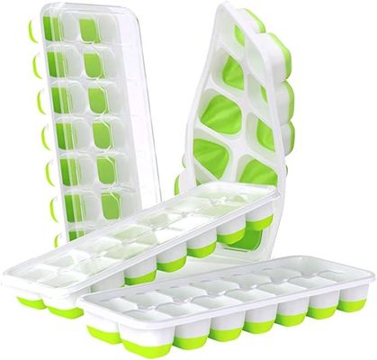 Envases flexibles y sostenibles de 4 paquetes de cubo de hielo de liberación fácil para su congelador