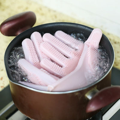 Guantes de lavado de platos de silicona para el rango de temperatura -40 220 C muy bienvenidos OEM / ODM
