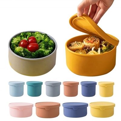 Cocina Almacenamiento de alimentos Bolsa redonda de silicona Bento con BPA libre y de mantenimiento fresco