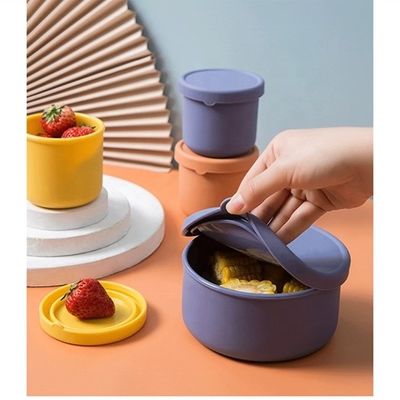 Cocina Almacenamiento de alimentos Bolsa redonda de silicona Bento con BPA libre y de mantenimiento fresco