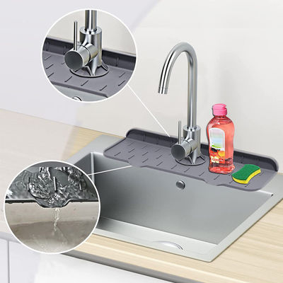 Cubierta para el hogar cubierta de mesa negro silicona lavabo protector de salpicaduras con diseño de absorción de agua