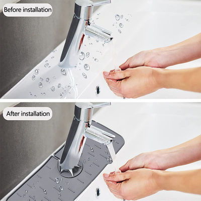 Cubierta para el hogar cubierta de mesa negro silicona lavabo protector de salpicaduras con diseño de absorción de agua