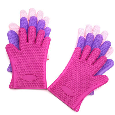 Logotipo guantes de silicona de cocina resistentes al calor personalizados para el contenedor de caldera en la cocina