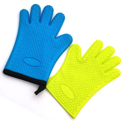 Logotipo guantes de silicona de cocina resistentes al calor personalizados para el contenedor de caldera en la cocina