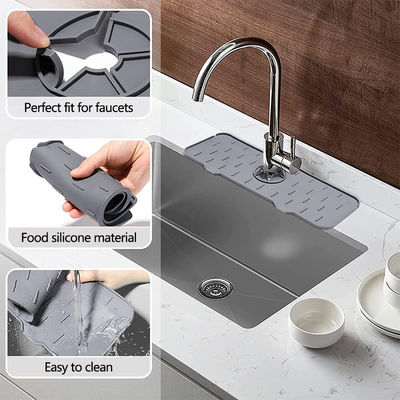 Cubierta para el hogar cubierta de mesa negro silicona lavabo protector de salpicaduras con diseño de absorción de agua