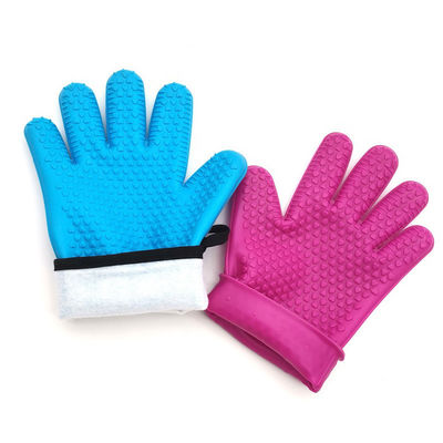 Logotipo guantes de silicona de cocina resistentes al calor personalizados para el contenedor de caldera en la cocina