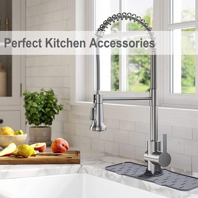 Cubierta para el hogar cubierta de mesa negro silicona lavabo protector de salpicaduras con diseño de absorción de agua
