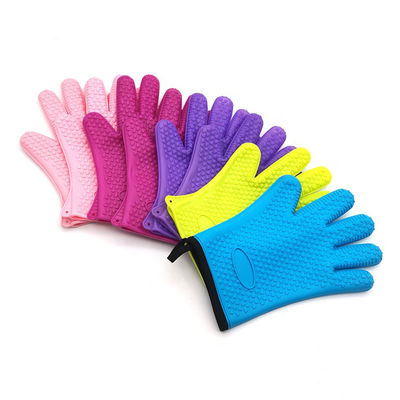 Logotipo guantes de silicona de cocina resistentes al calor personalizados para el contenedor de caldera en la cocina