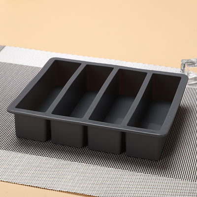 Multicolor 4 cuadrículas bandejas de cubo de hielo moldes con material de silicona de grado alimenticio 17 * 14,3 * 3,6cm