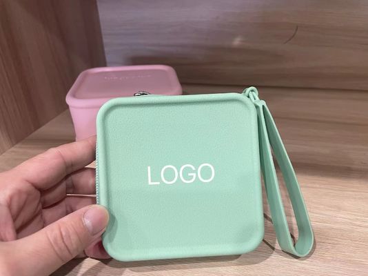 Caja de almacenamiento de joyas personalizada Bolsa de maquillaje de silicona 100% de grado alimenticio para bolsas de chicas