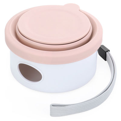 Comedor para perros de viaje al aire libre 3 en 1 Cuenco de agua plegable para mascotas con tapa y diseño plegable