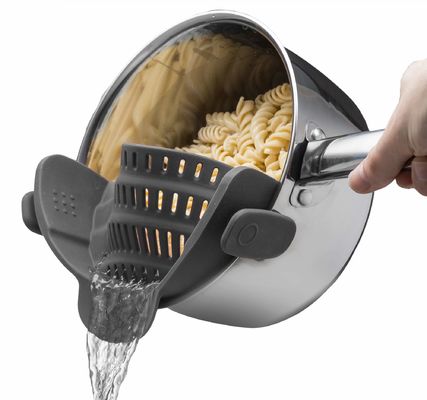 Las abrazaderas de silicona ajustables son perfectas para utensilios, filtros de tipo colander y POTS.