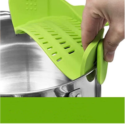 Las abrazaderas de silicona ajustables son perfectas para utensilios, filtros de tipo colander y POTS.