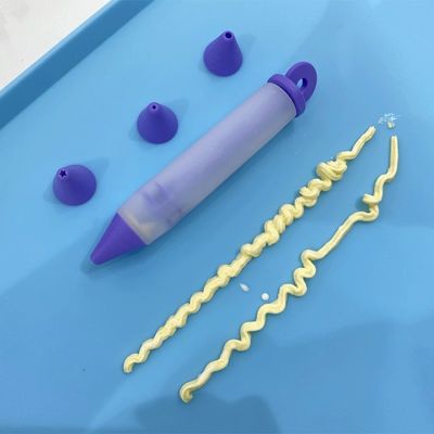 Decora pasteles y pasteles sin esfuerzo con este bolígrafo de silicona de 14,5 * 2,3 cm