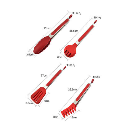 Inicio Cocina Restaurante utensilios Comida Tong Set para salada de barbacoa y barbacoa Bife de 3 piezas