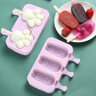 Diseño personalizado libre de BPA helado de silicio molde de helado con palo