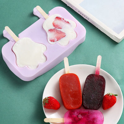 Diseño personalizado libre de BPA helado de silicio molde de helado con palo