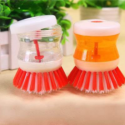 Cepillo de limpieza de cocina con manguera de jabón ABS Dispensación de plástico Cepillo de lavado de platos