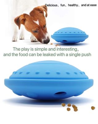 Interactivo de la bola de comida juguete de silicona durable bola de masticación para perros golosinas puzzle y entrenamiento