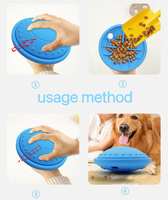 Interactivo de la bola de comida juguete de silicona durable bola de masticación para perros golosinas puzzle y entrenamiento