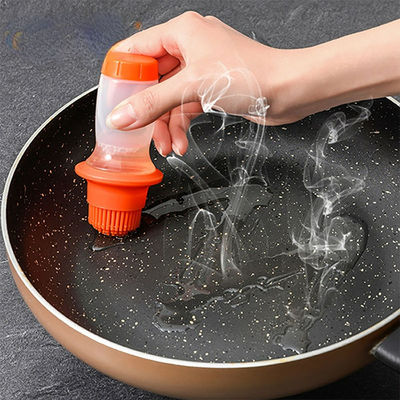 Herramientas convenientes Botella de silicona y cepillo de aceite para cocinar