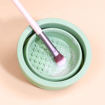 Herramienta de limpieza de huevos de belleza de silicona bien fina de cepillo plegable de limpieza de la copa para el cuidado de la belleza