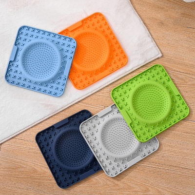 Placa de alimentación de silicona de color personalizada para perros y gatos en 2024