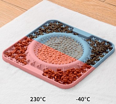 Placa de alimentación de silicona de color personalizada para perros y gatos en 2024