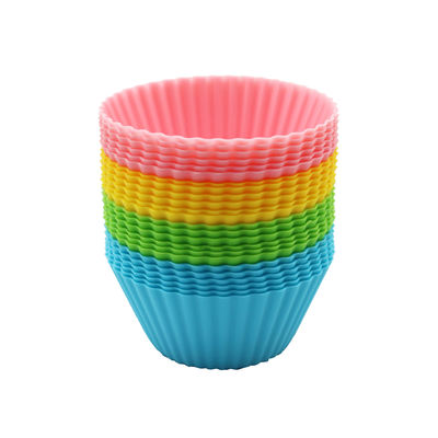 24pcs / 12pcs paquete de logotipo personalizado aceptable silicona no adhesivo Cupcake forros para la fiesta
