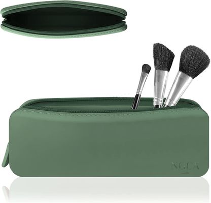 Esenciales de viaje Organizador Diseño flexible Bolsa de maquillaje de silicona para mujeres a prueba de agua