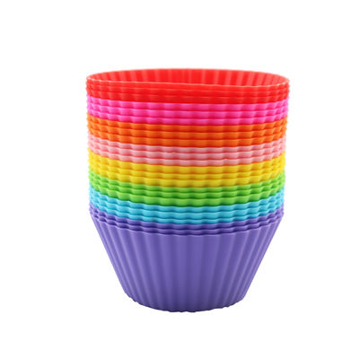 24pcs / 12pcs paquete de logotipo personalizado aceptable silicona no adhesivo Cupcake forros para la fiesta