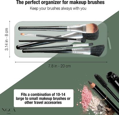 Esenciales de viaje Organizador Diseño flexible Bolsa de maquillaje de silicona para mujeres a prueba de agua