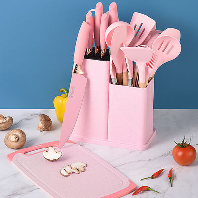 19 piezas de utensilios de cocina de silicona antiadherente conjunto de herramientas de cocina duraderas para su cocina