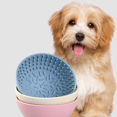 Cuenco de alimentación para mascotas redondo Cuenco de silicona para perros alimentador lento para alimentación saludable alimentador interactivo