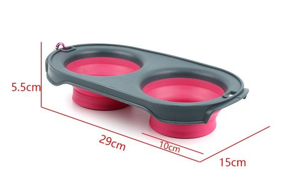 Cuenco para mascotas plegable de viaje de silicona para dueños de mascotas en movimiento