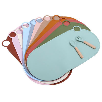 Diseño moderno placemat de silicona redondo de vieira para mesa de comedor de niños OEM / ODM bienvenido